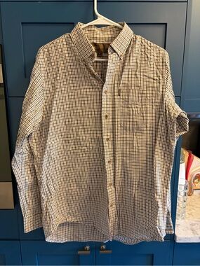 Musto Mens M Medium Button-Down Shirt Tattersall Plaid Check Long Sleeve British